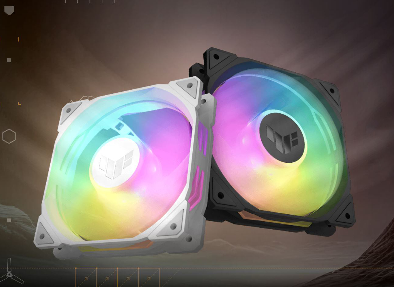 ASUS TUF Gaming TR120 ARGB Reverse Fan - Black - Triple Pack